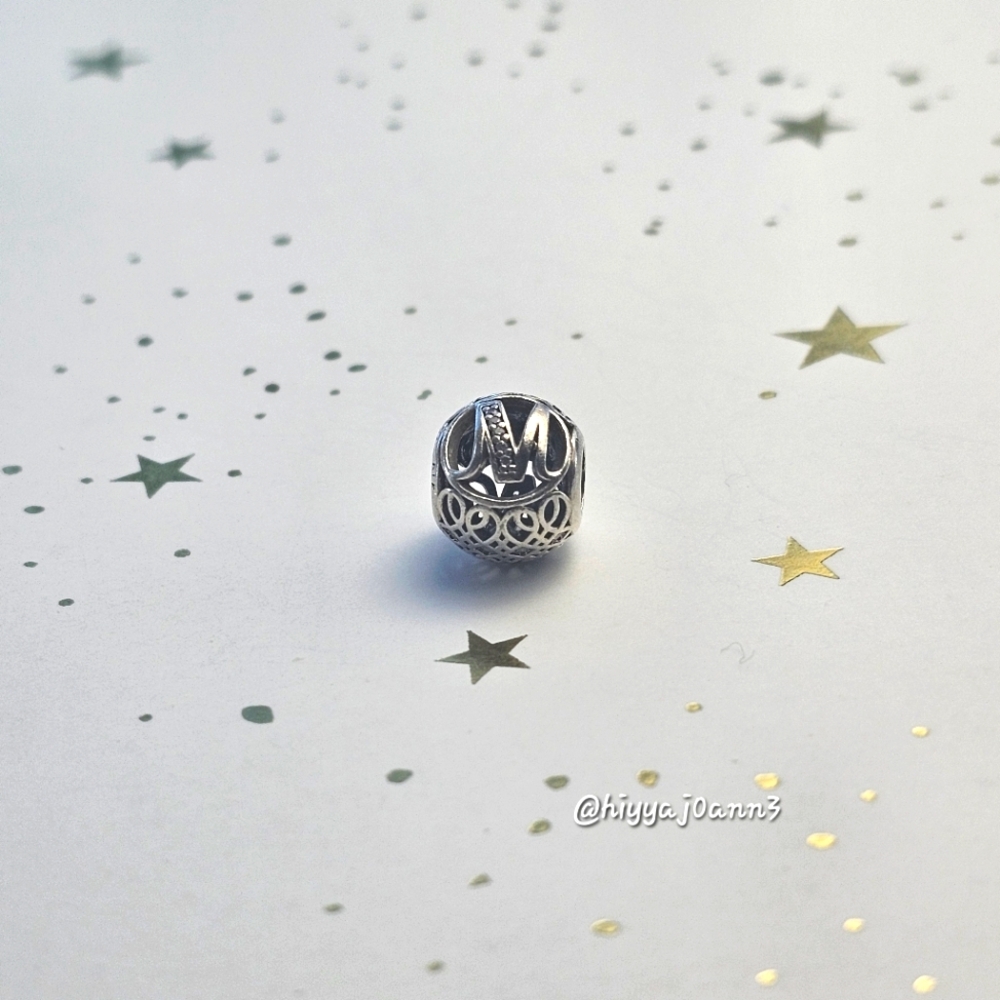 Authentic PANDORA- Vintage Letter M Charm